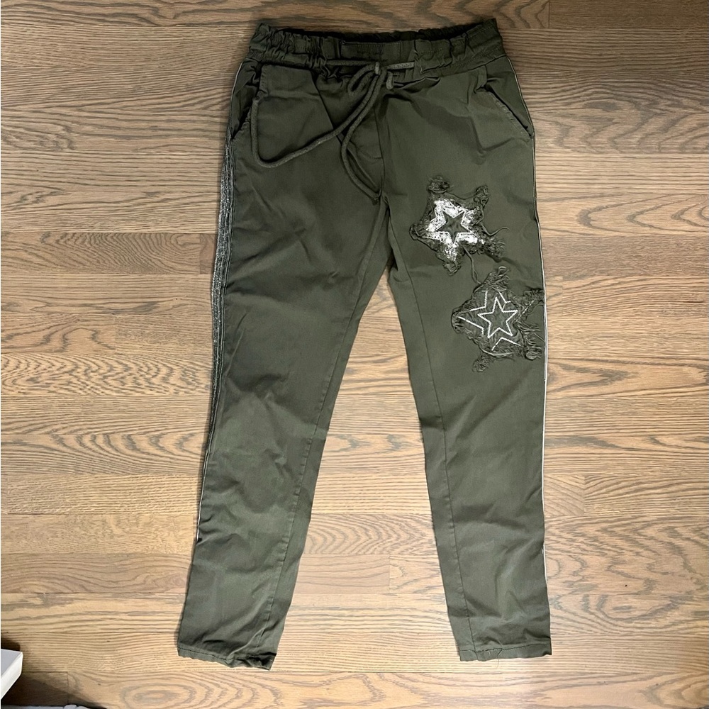 Venti6 Size small army green drawstring pants